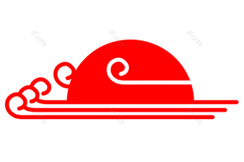 剪纸图片,云纹元素,云朵PNG,日出免抠素材